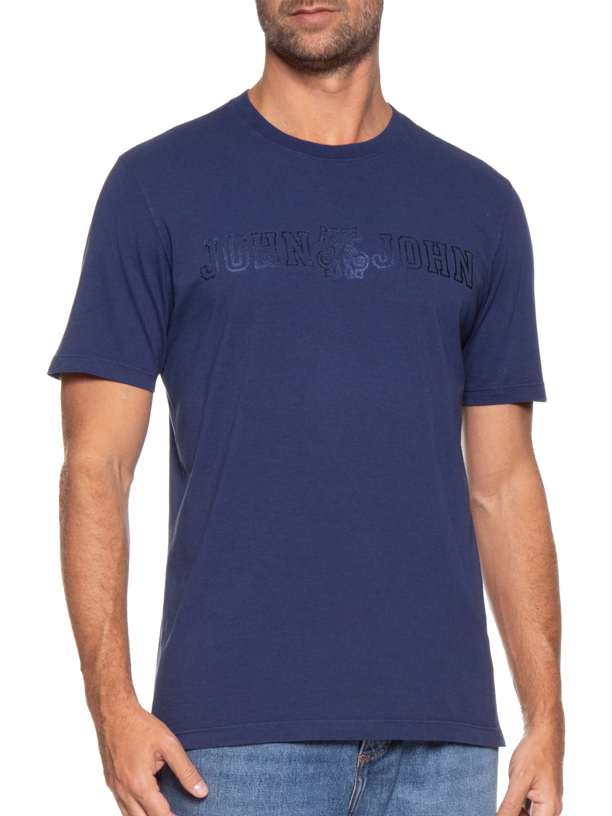 Camiseta Masculina Basic Azul John John