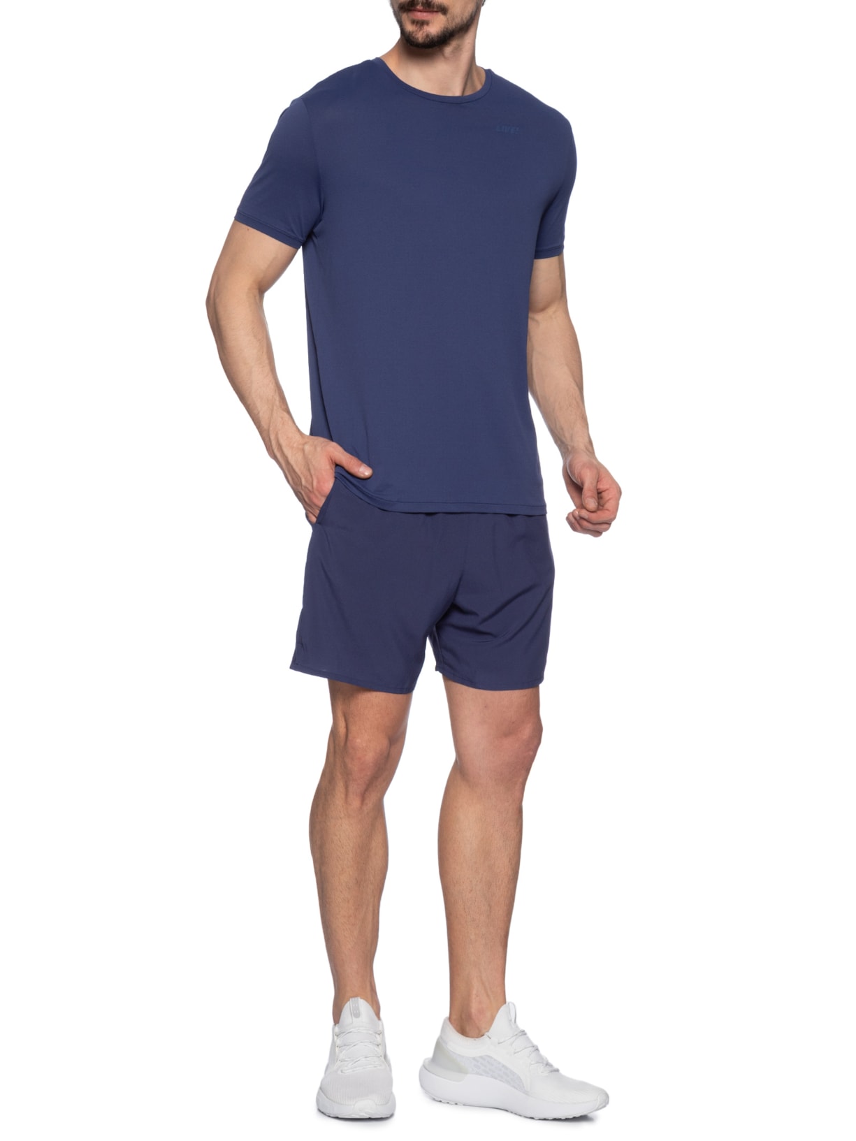 Camiseta Masculina Basic Comfort Men Azul Live!