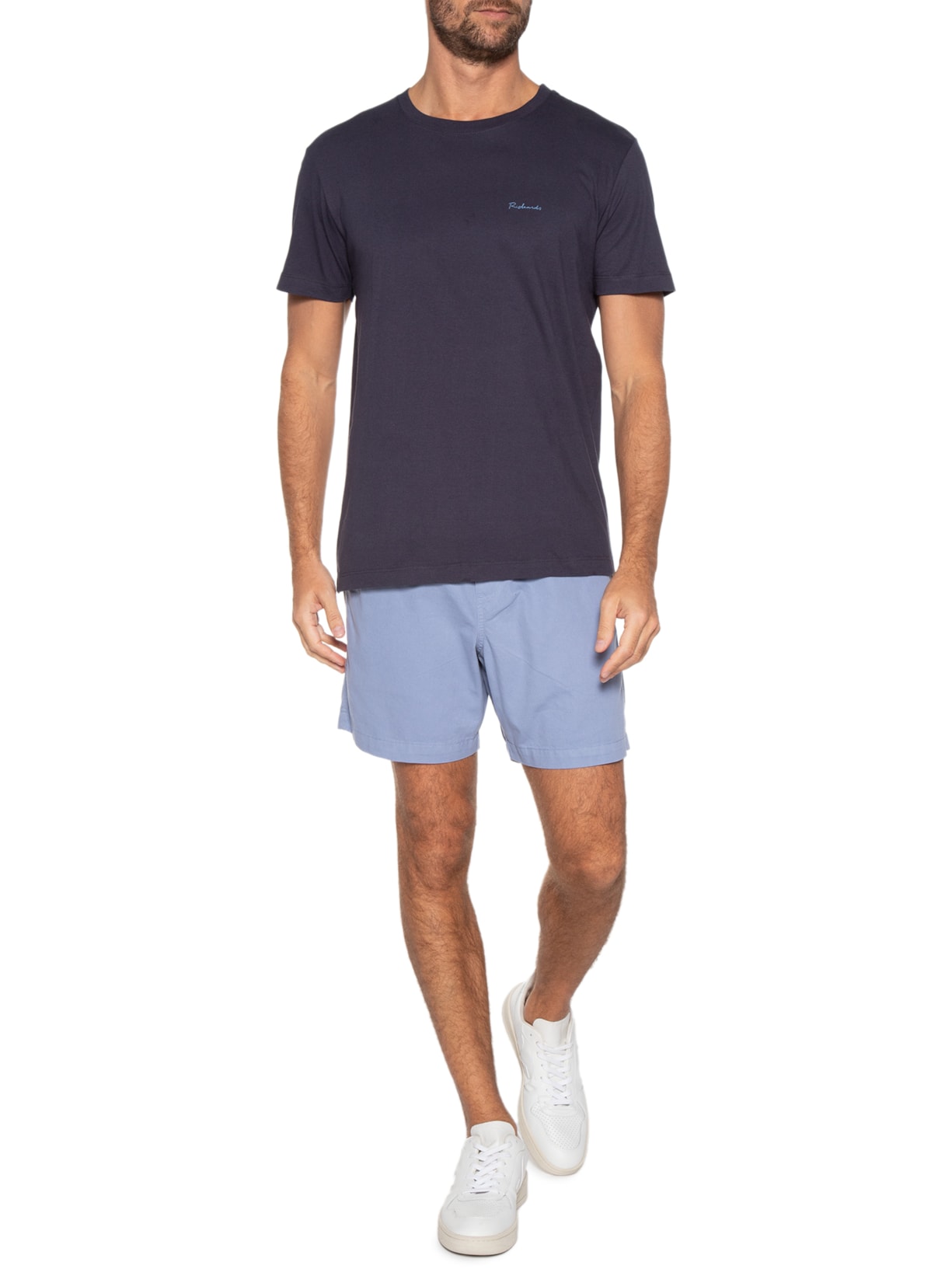 Camiseta Masculina Basic Fabric Dye Azul Richards