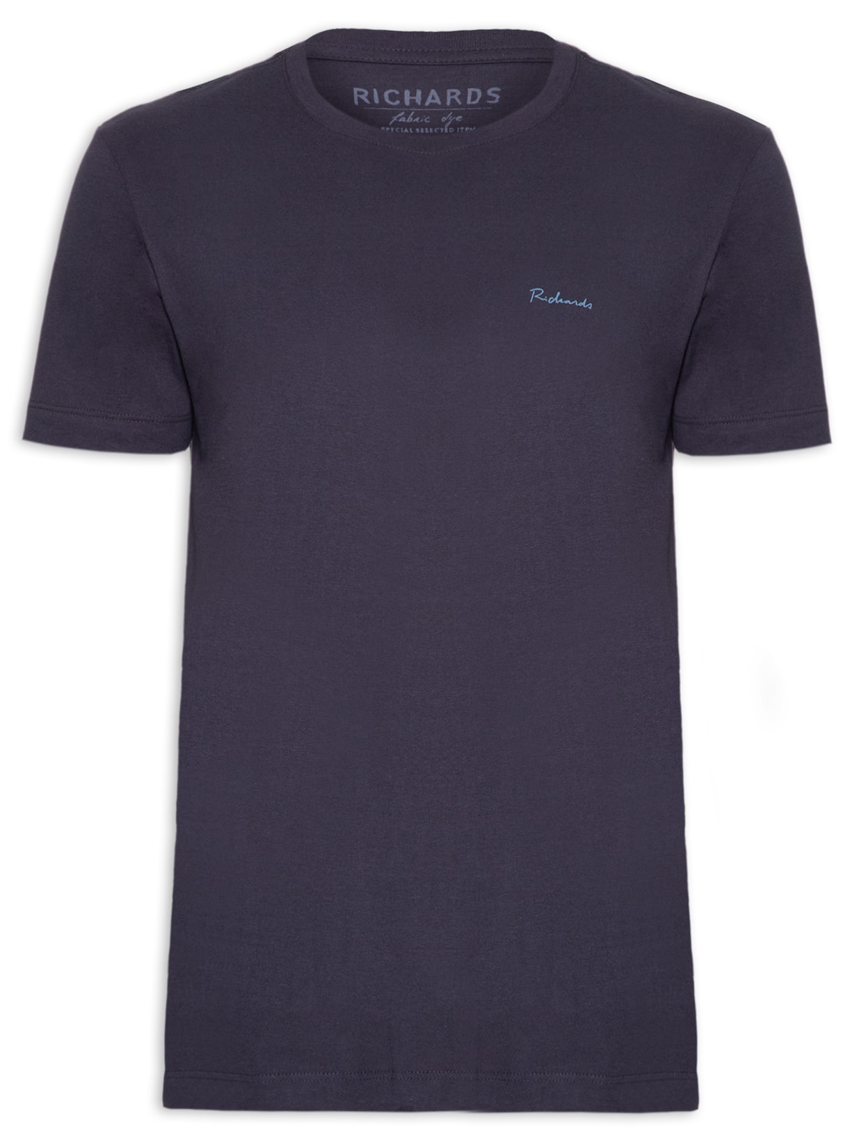Camiseta Masculina Basic Fabric Dye Azul Richards