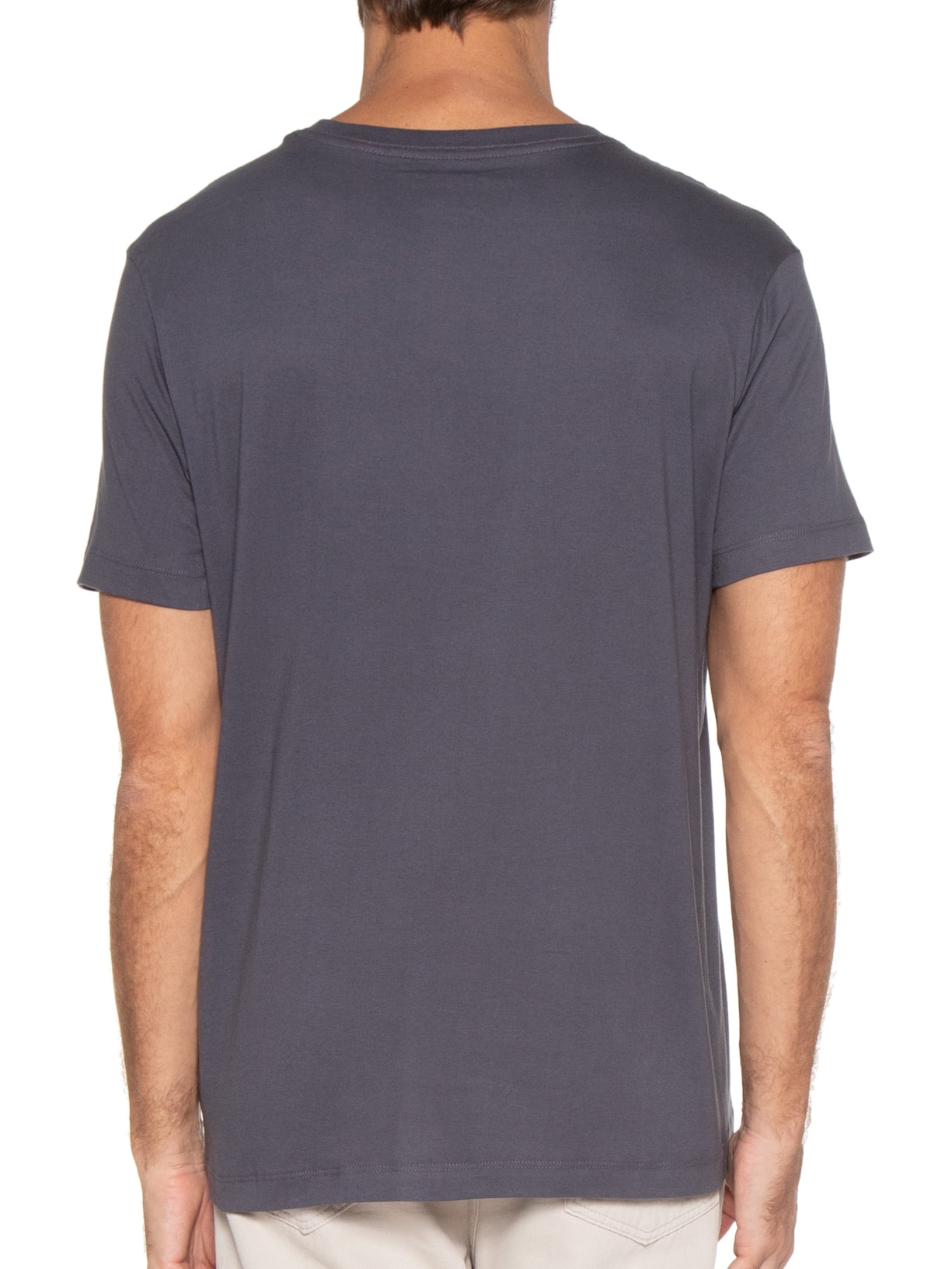 Camiseta Masculina Basic Fabric Dye Cinza Richards