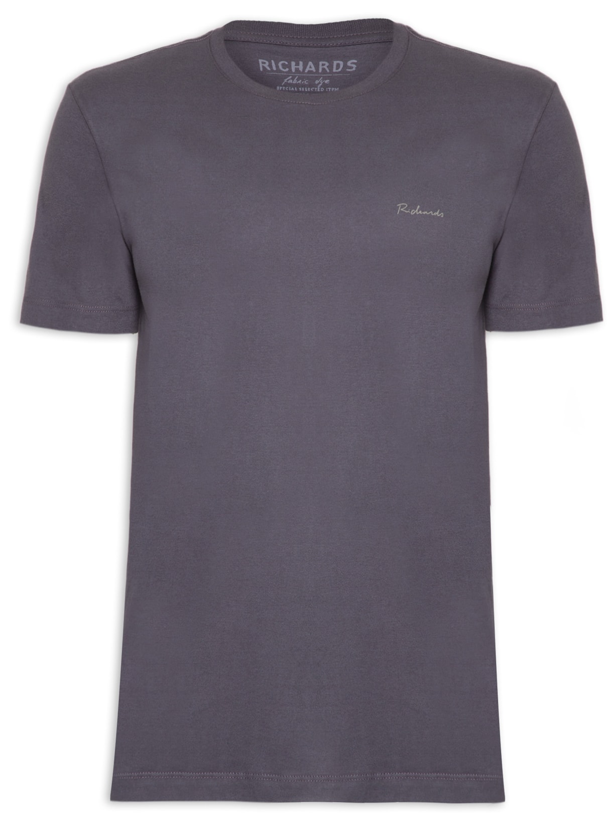 Camiseta Masculina Basic Fabric Dye Cinza Richards