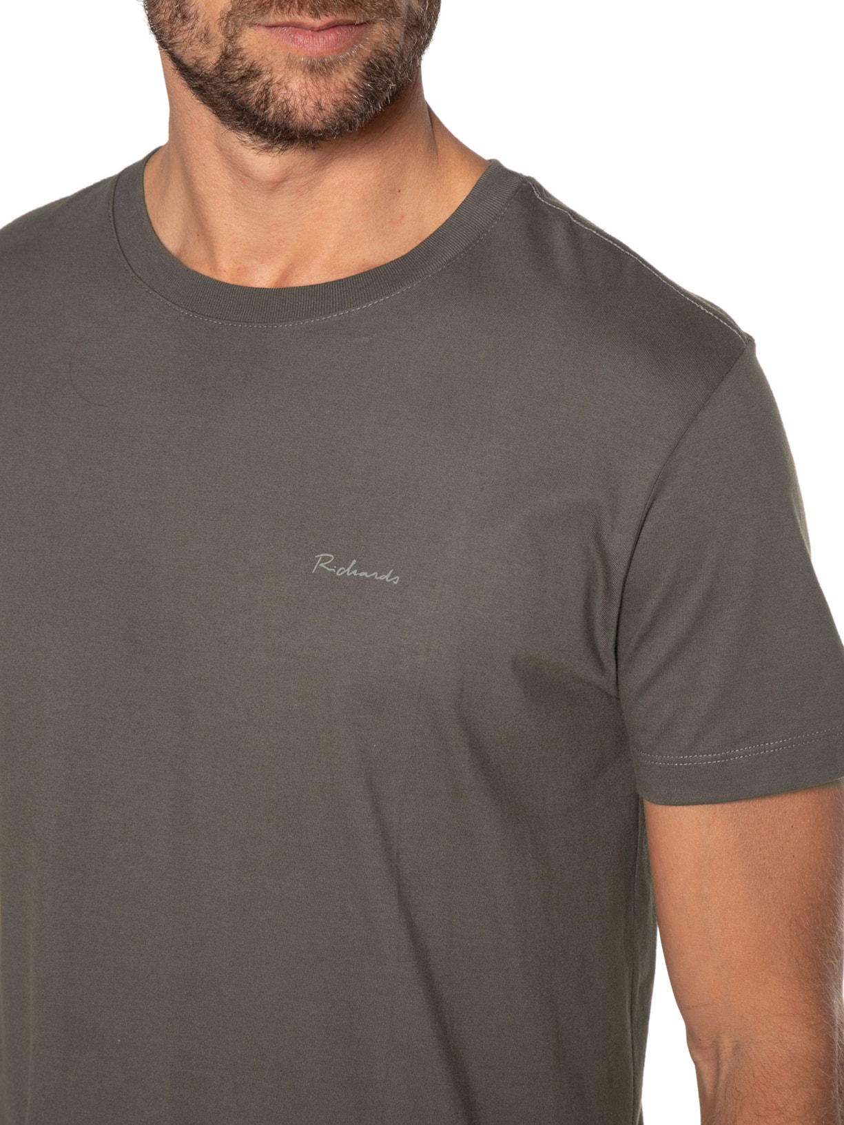 Camiseta Masculina Basic Fabric Dye Marrom Richards