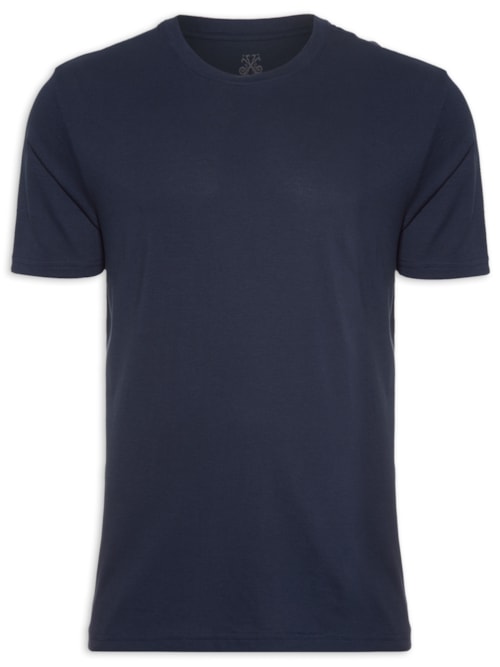 Camiseta Masculina Basic Pima - Azul