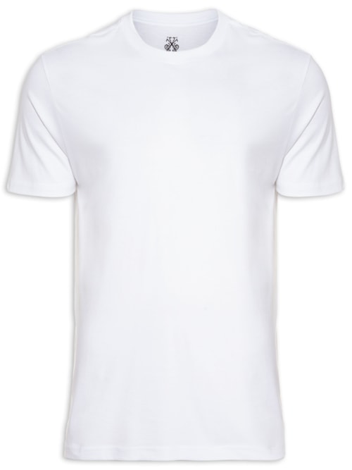 Camiseta Masculina Basic Pima - Branco