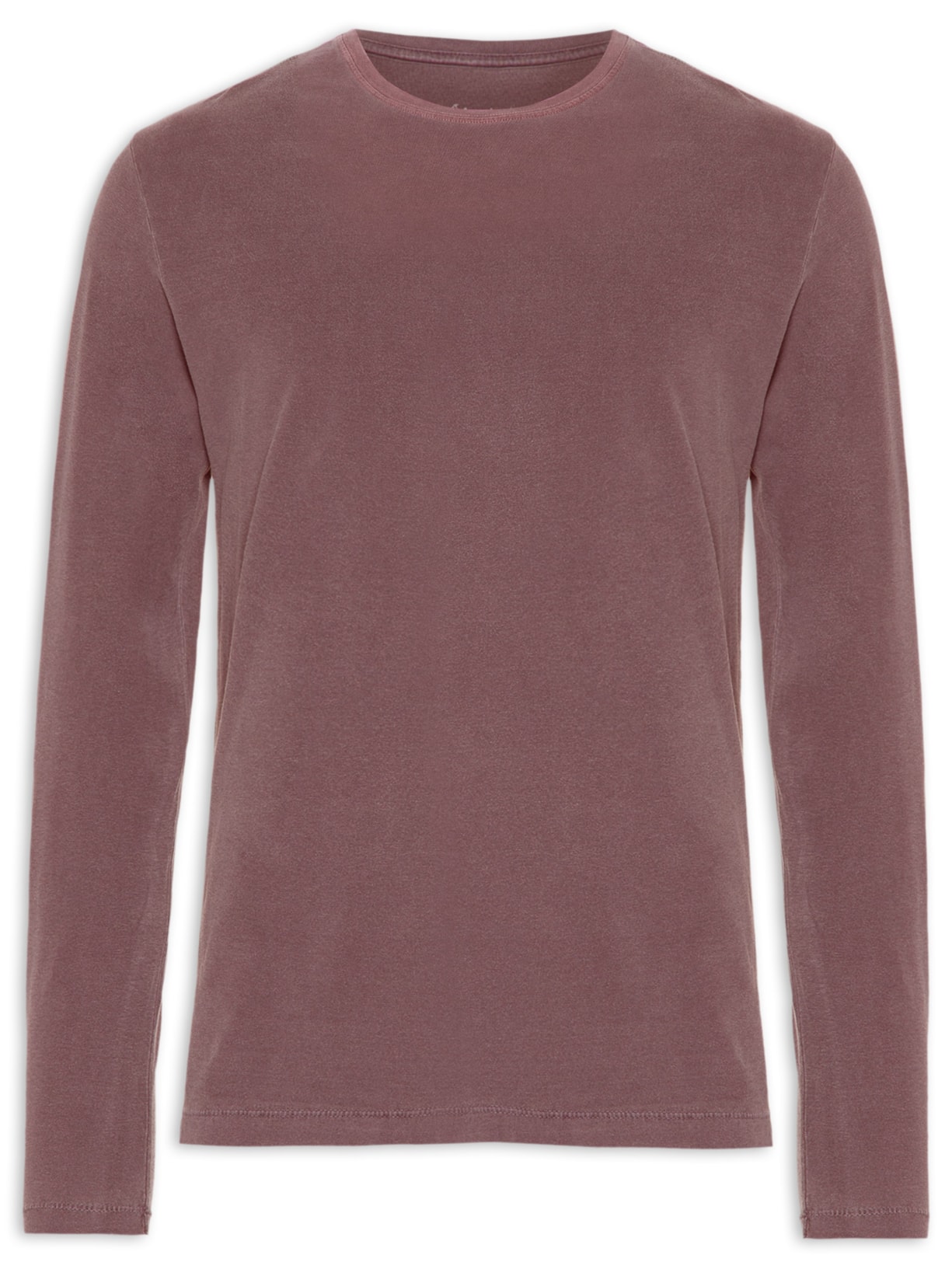 Camiseta Masculina Basic Stone Manga Longa - Vinho