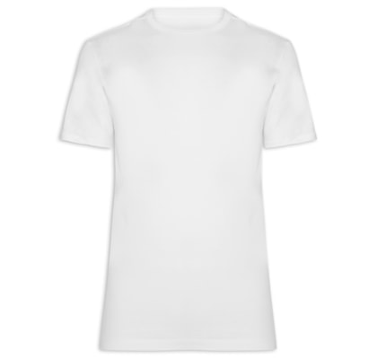 Camiseta Masculina Básica Algodão - Branco