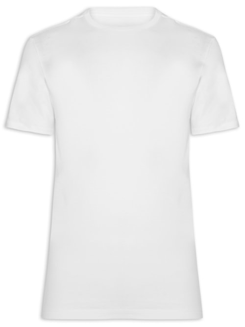 Camiseta Masculina Básica Algodão - Branco