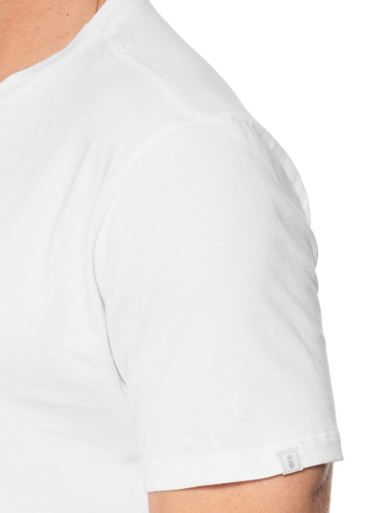 Camiseta Masculina Básica Algodão Branco Pineapple