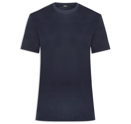 Camiseta Masculina Básica Algodão Premium - Azul