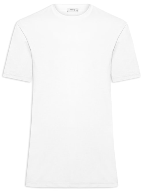 Camiseta Masculina Básica Algodão Premium - Branco