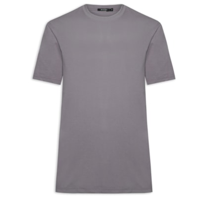 Camiseta Masculina Básica Algodão Premium - Cinza