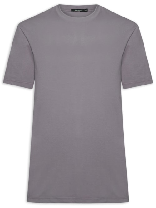 Camiseta Masculina Básica Algodão Premium - Cinza