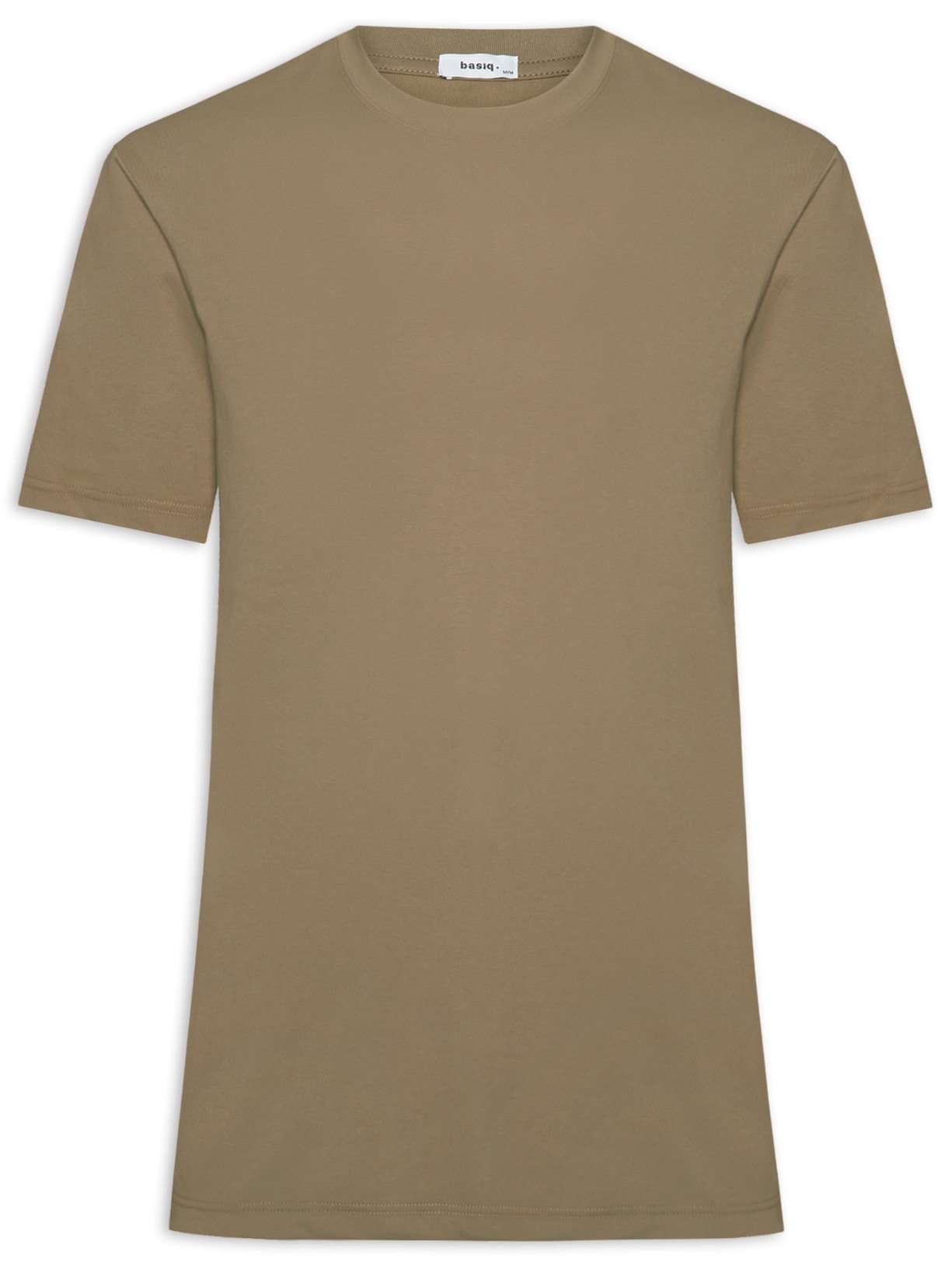 Camiseta Masculina Básica Algodão Premium Marrom Basiq Men