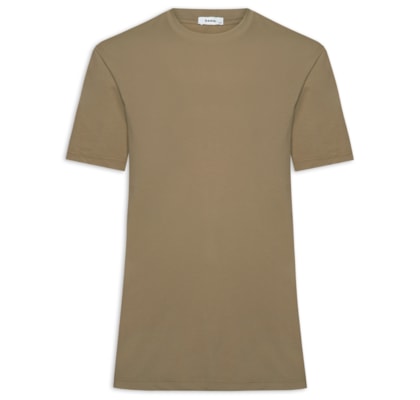 Camiseta Masculina Básica Algodão Premium - Marrom