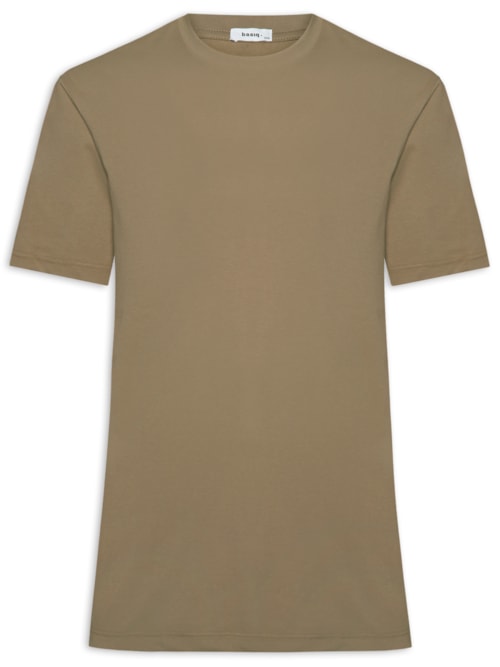 Camiseta Masculina Básica Algodão Premium - Marrom