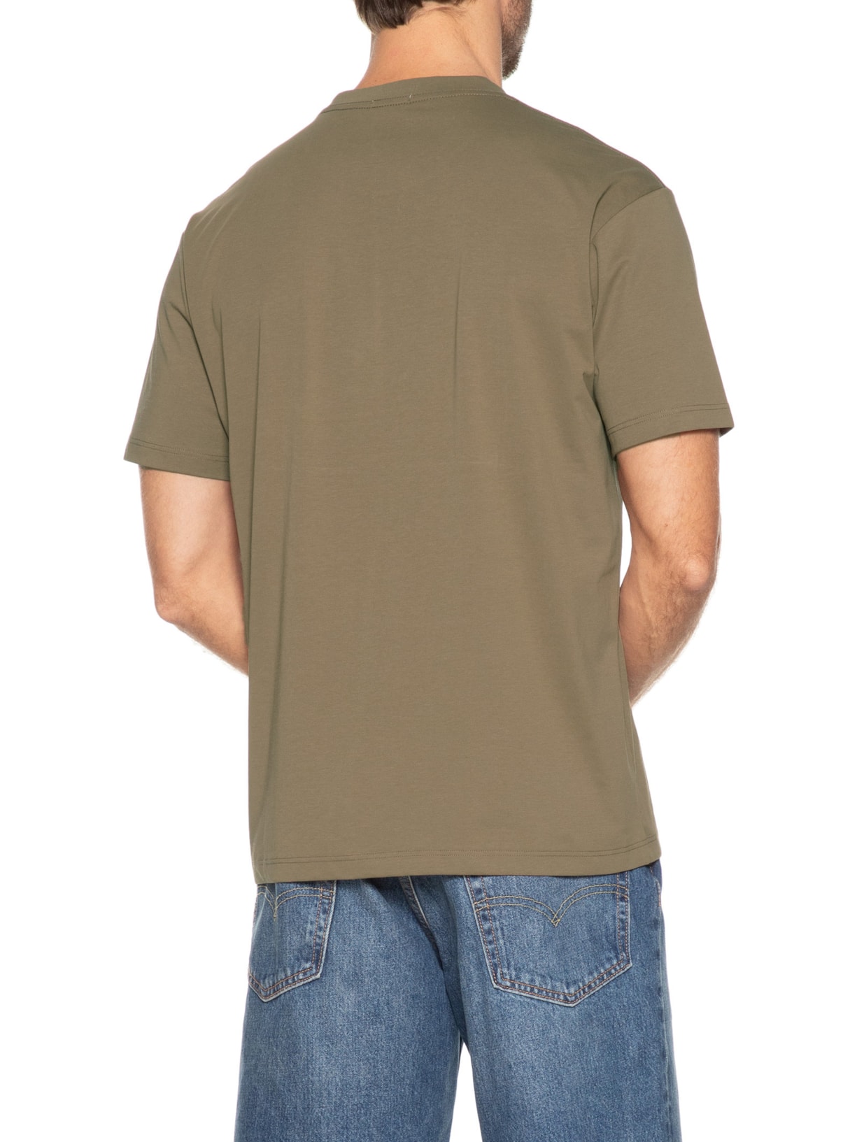 Camiseta Masculina Básica Algodão Premium Marrom Basiq Men