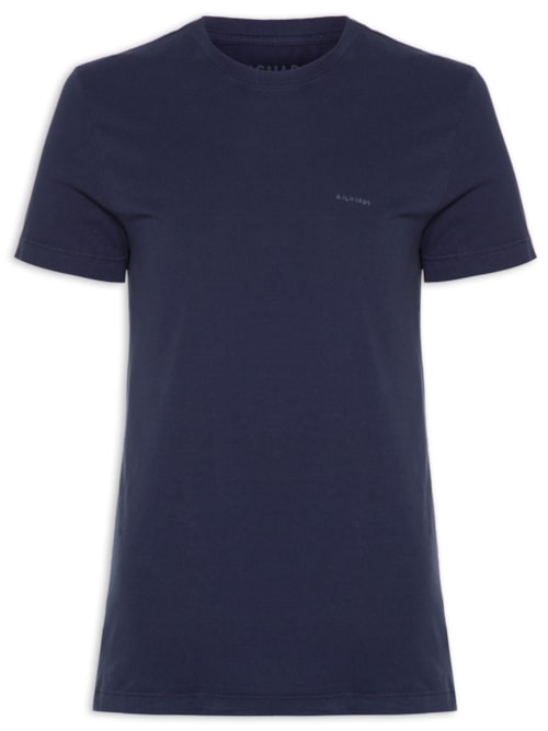 Camiseta Masculina Básica Aquarela - Azul