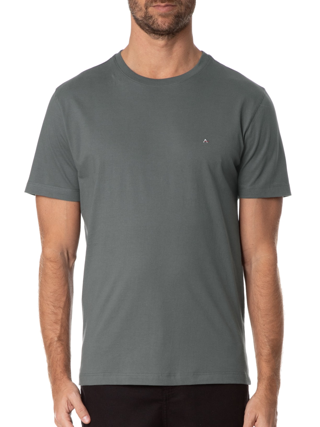 Camiseta Masculina Básica Aramis Cinza Aramis