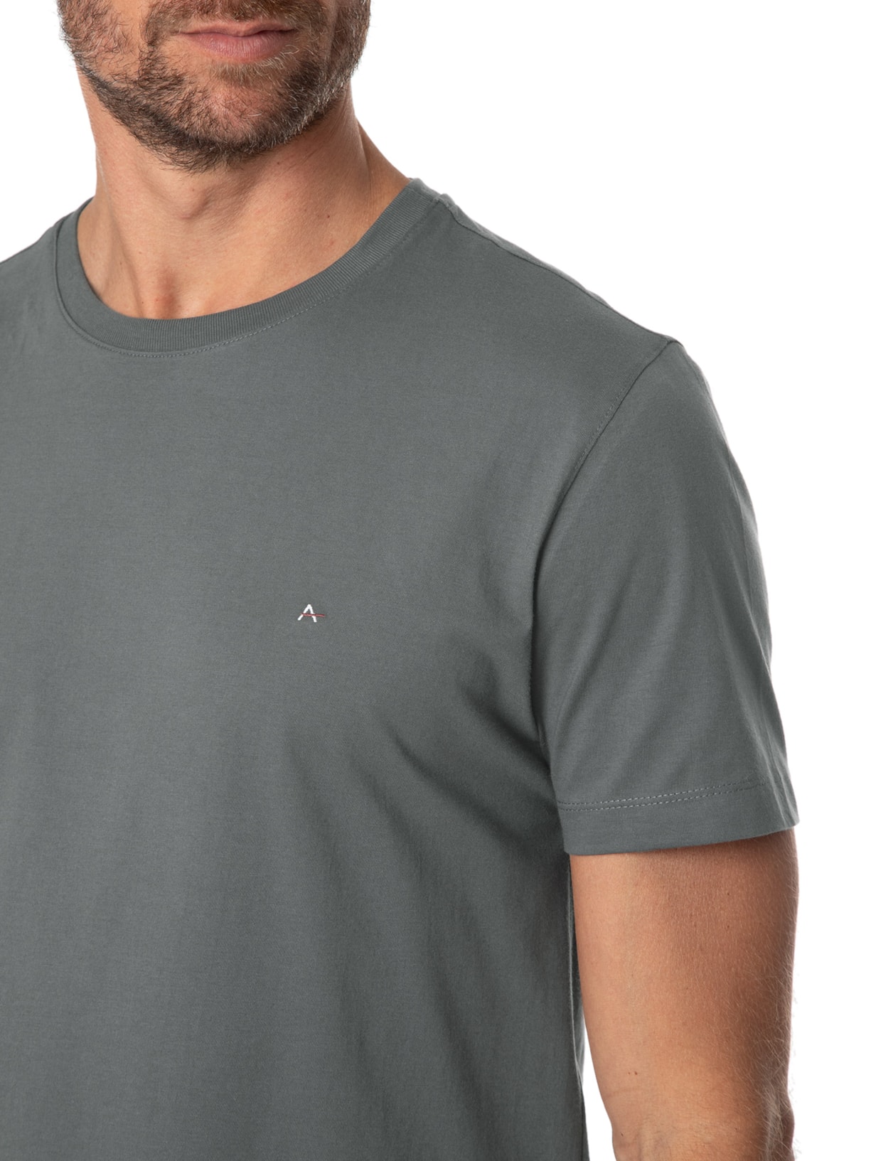Camiseta Masculina Básica Aramis Cinza Aramis