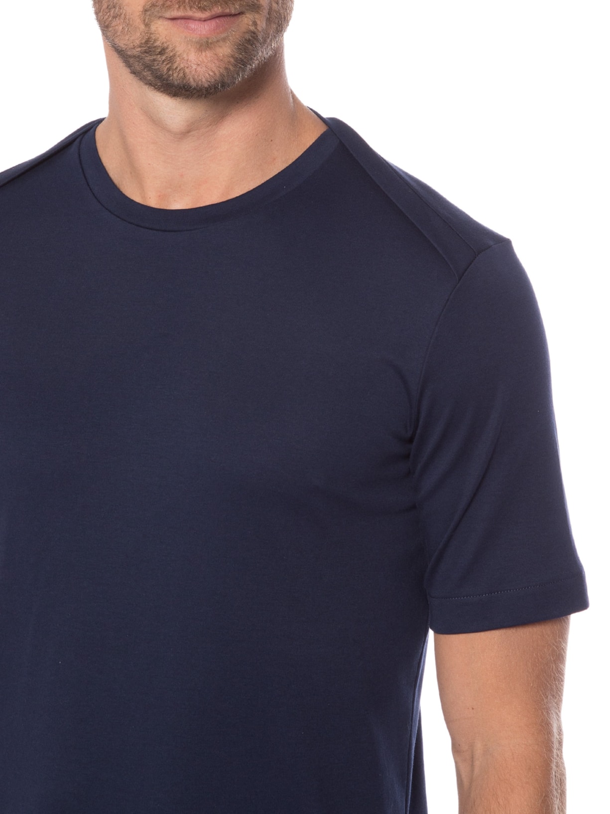 Camiseta Masculina Básica Azul Ricardo Almeida