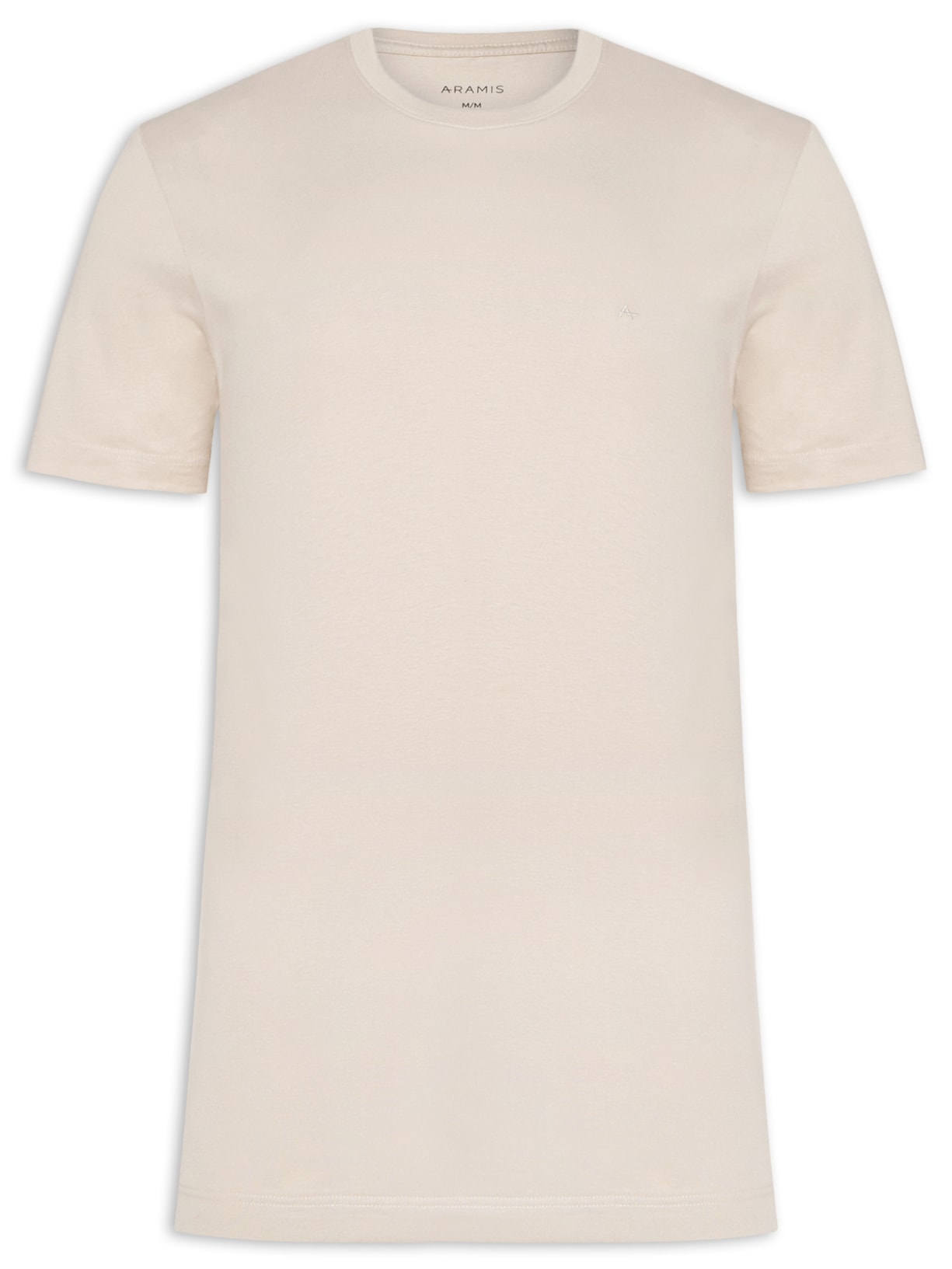 Camiseta Masculina Básica Bege Aramis
