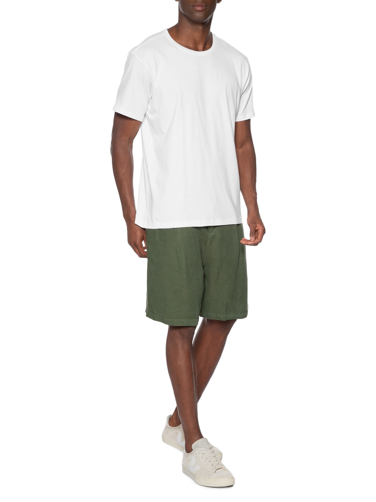 Camiseta Masculina Básica Branco Pineapple