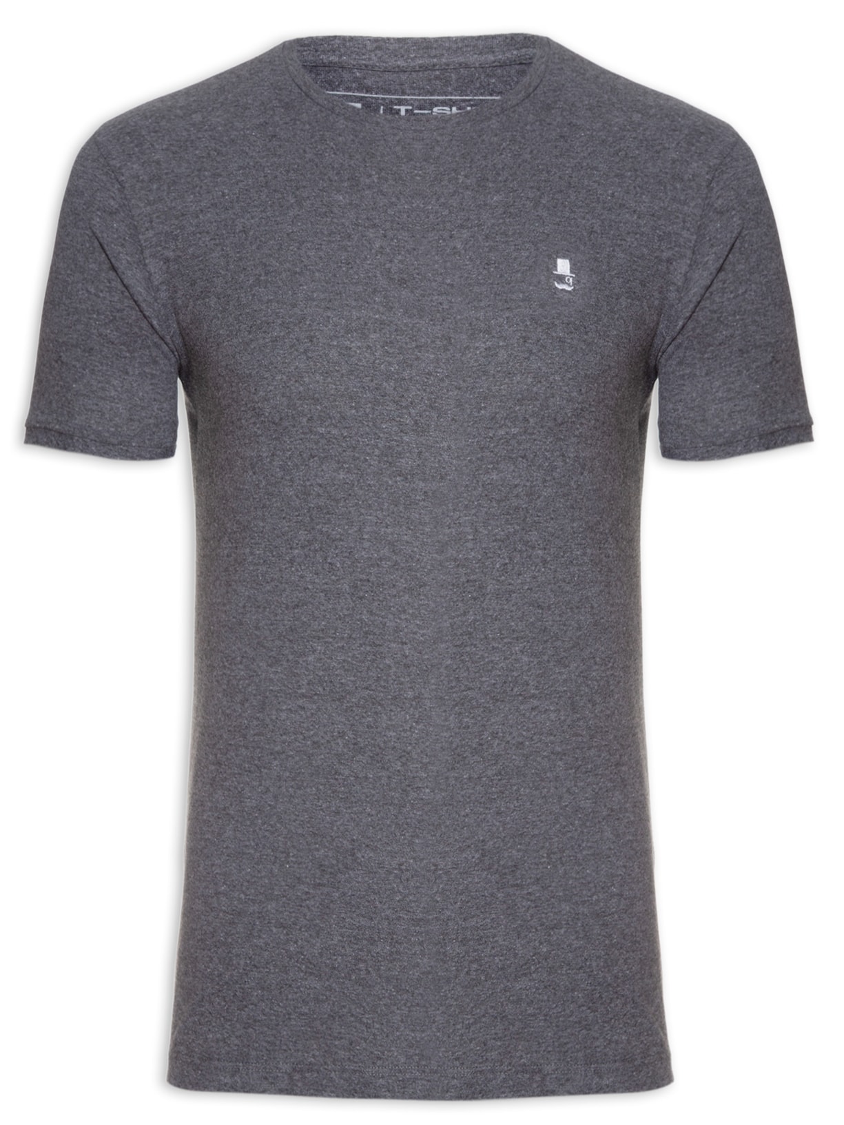 Camiseta Masculina Básica - Cinza