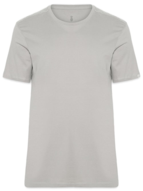 Camiseta Masculina Básica - Cinza