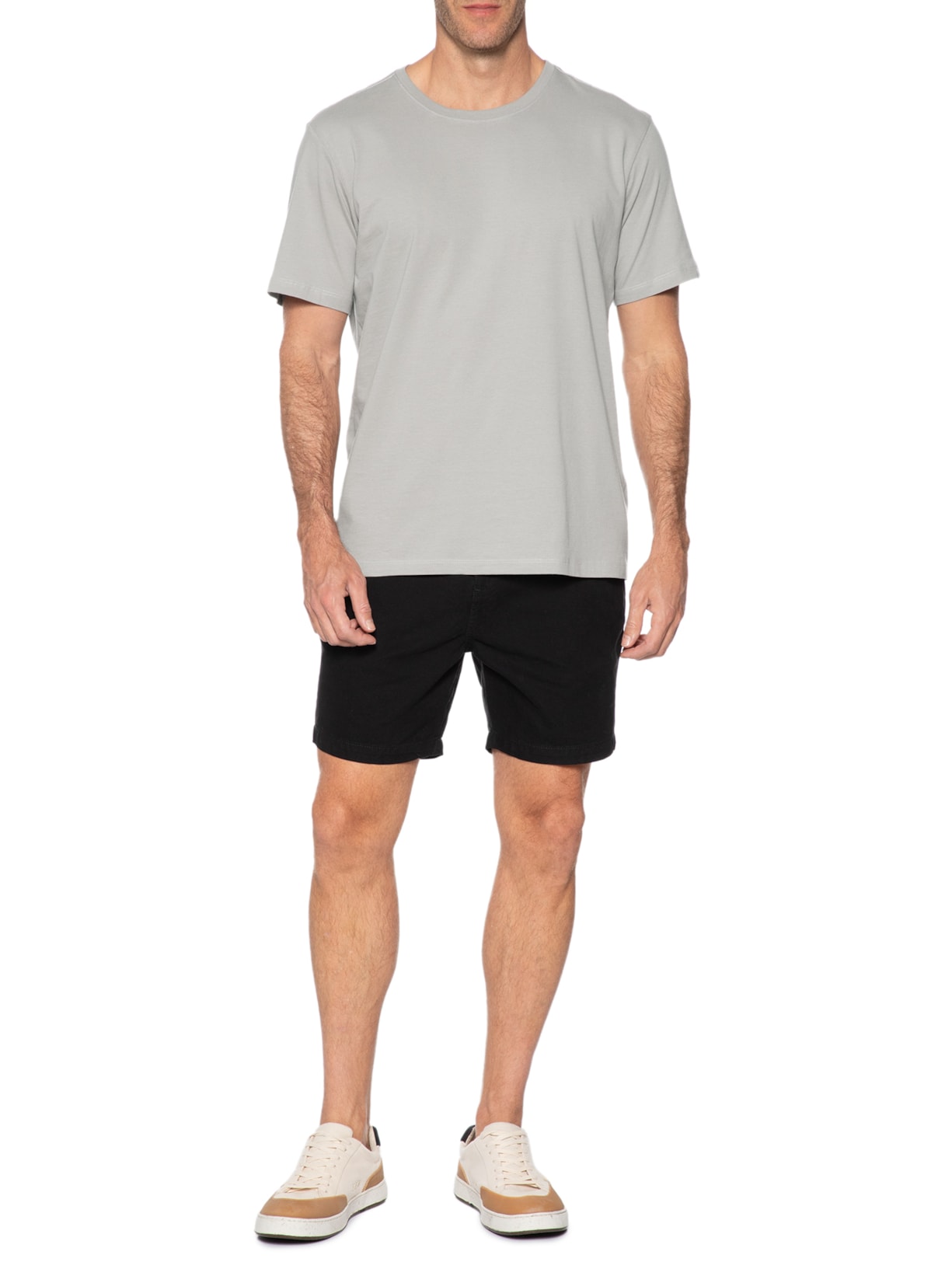 Camiseta Masculina Básica Cinza Pineapple