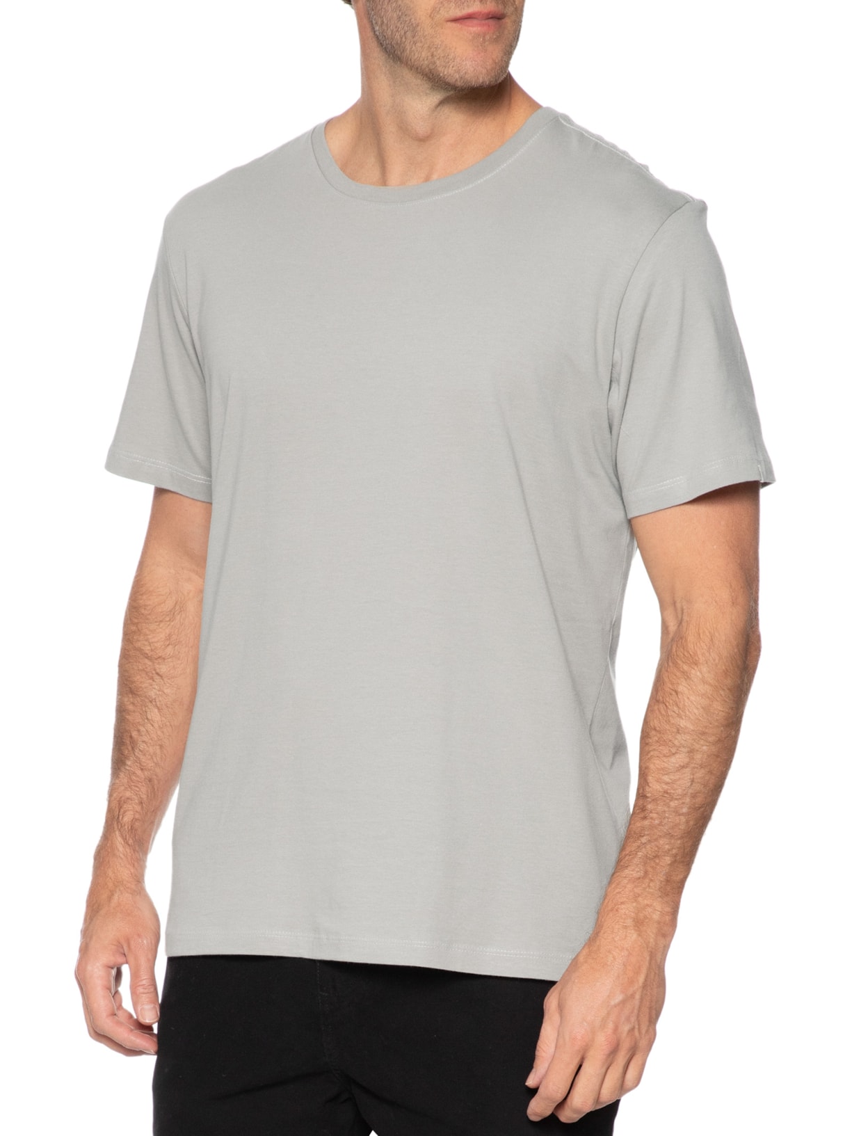 Camiseta Masculina Básica Cinza Pineapple