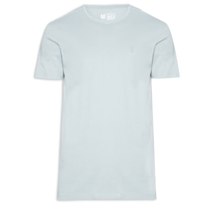 Camiseta Masculina Básica De Algodão Gola Careca - Azul