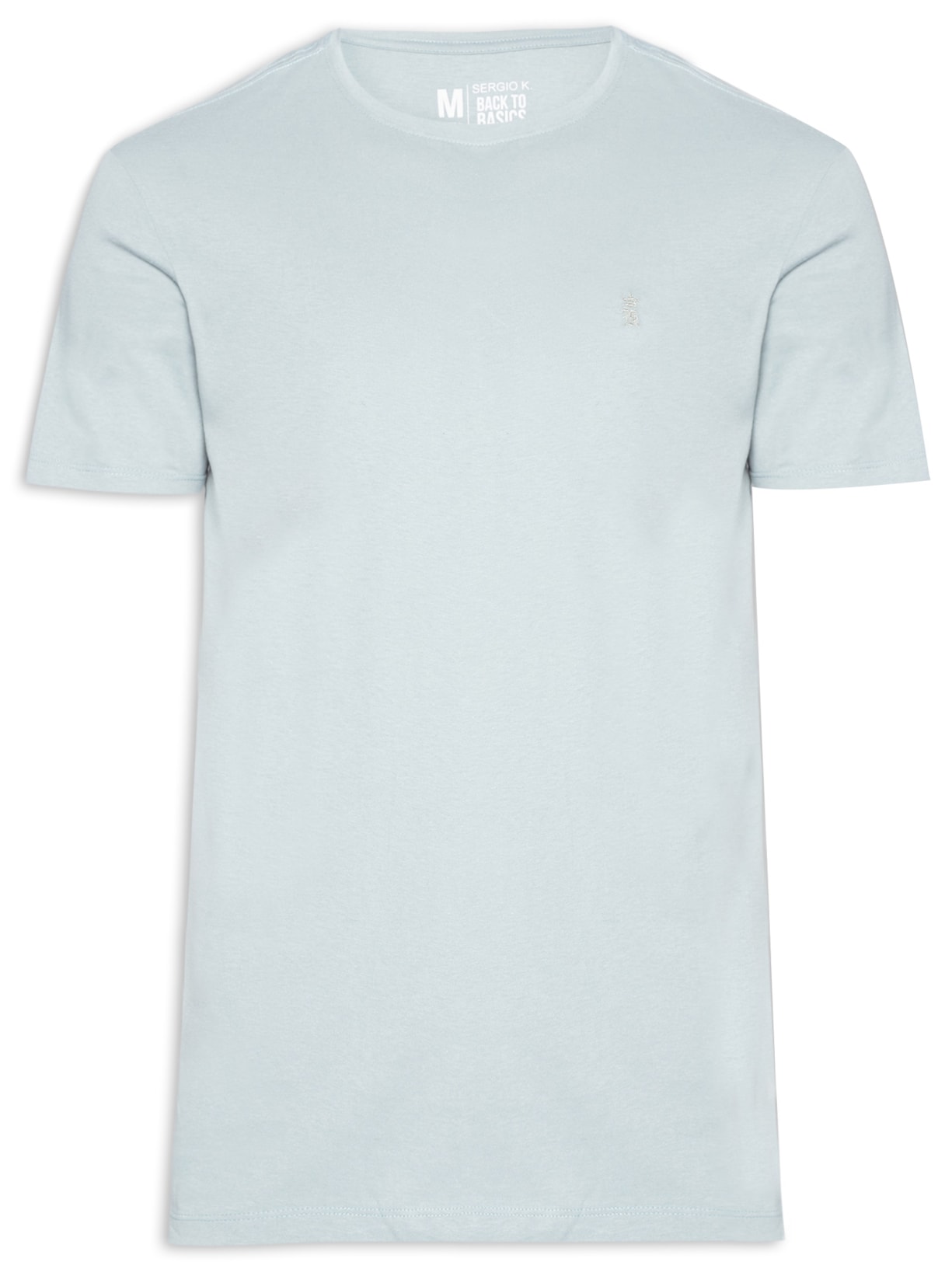 Camiseta Masculina Básica De Algodão Gola Careca - Azul