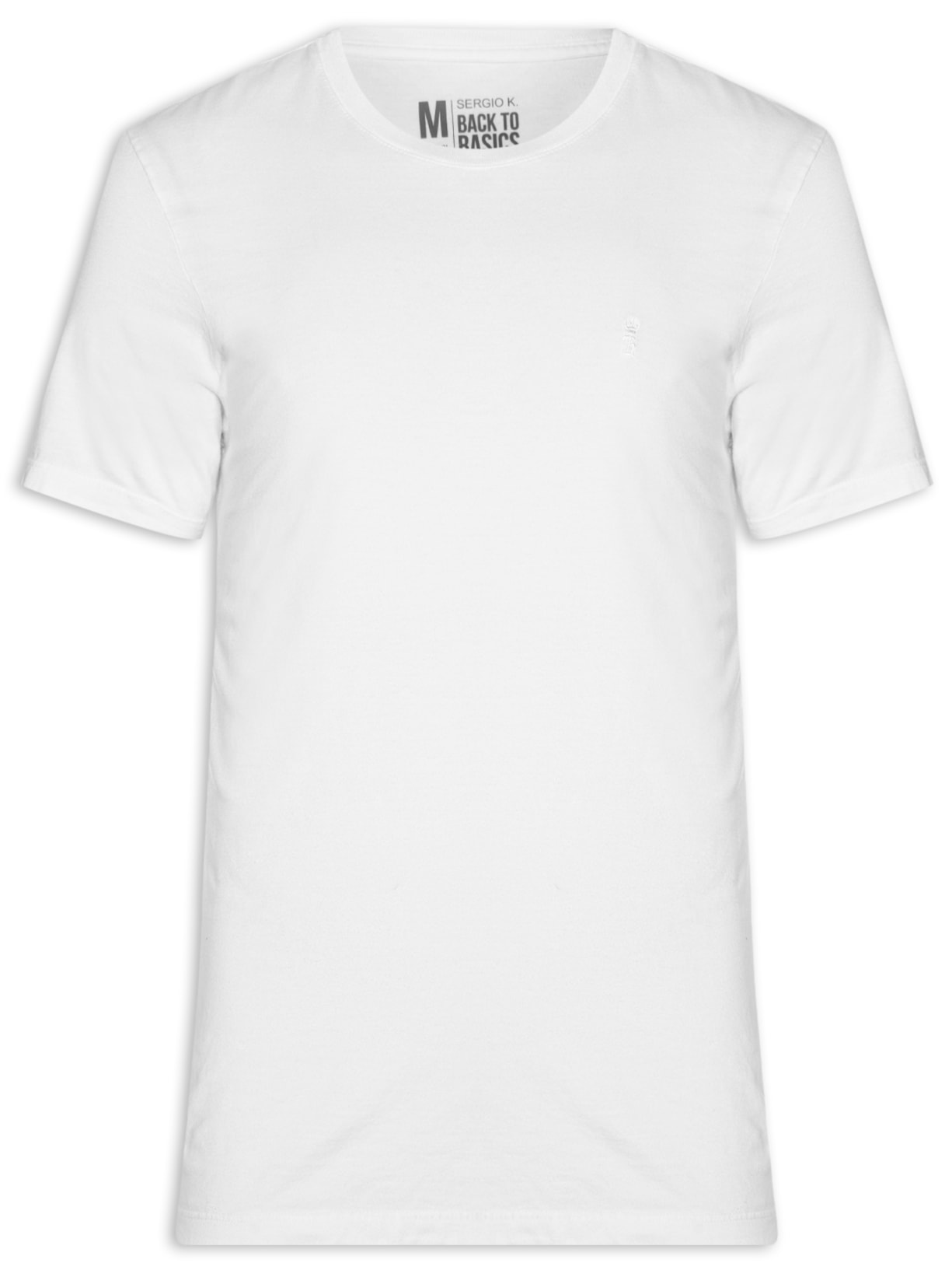 Camiseta Masculina Básica De Algodão Gola Careca - Branco