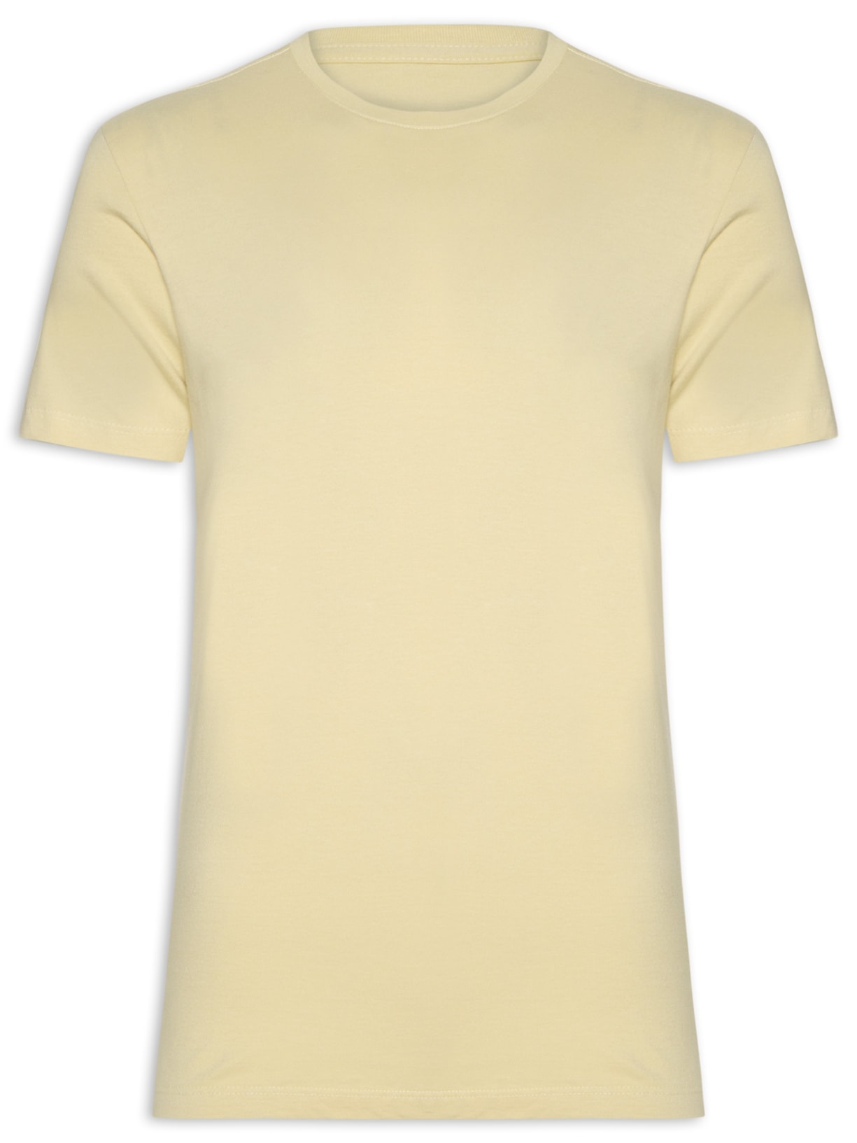 Camiseta Masculina Básica em Algodão - Amarelo