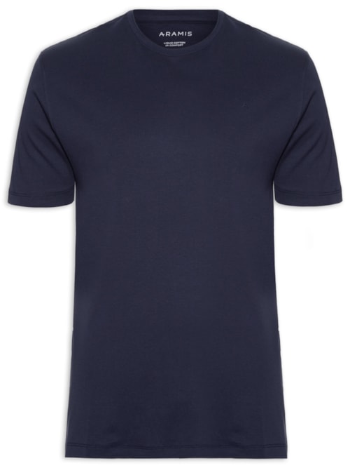 Camiseta Masculina Básica Em Algodão - Azul