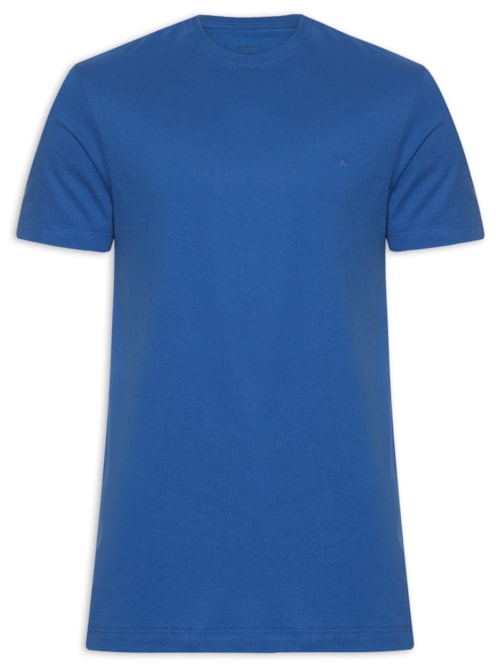 Camiseta Masculina Básica em Algodão - Azul