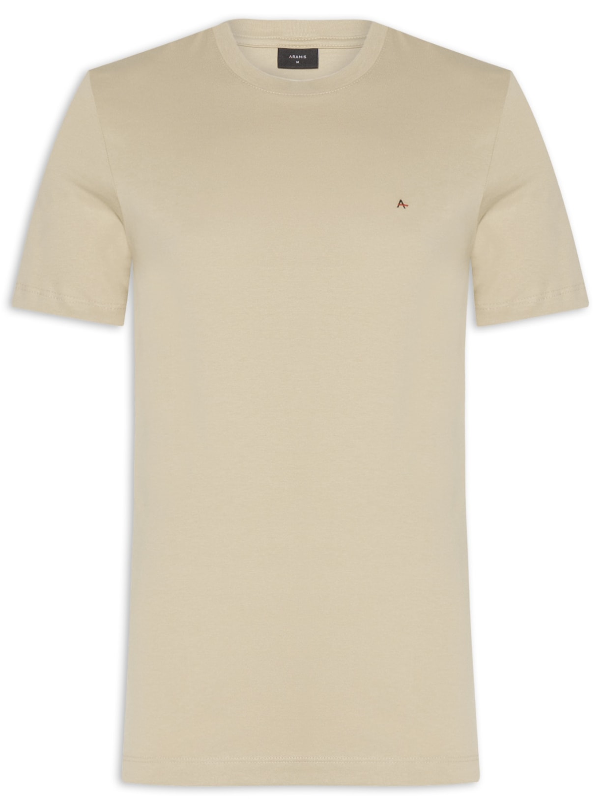 Camiseta Masculina Básica em Algodão - Bege
