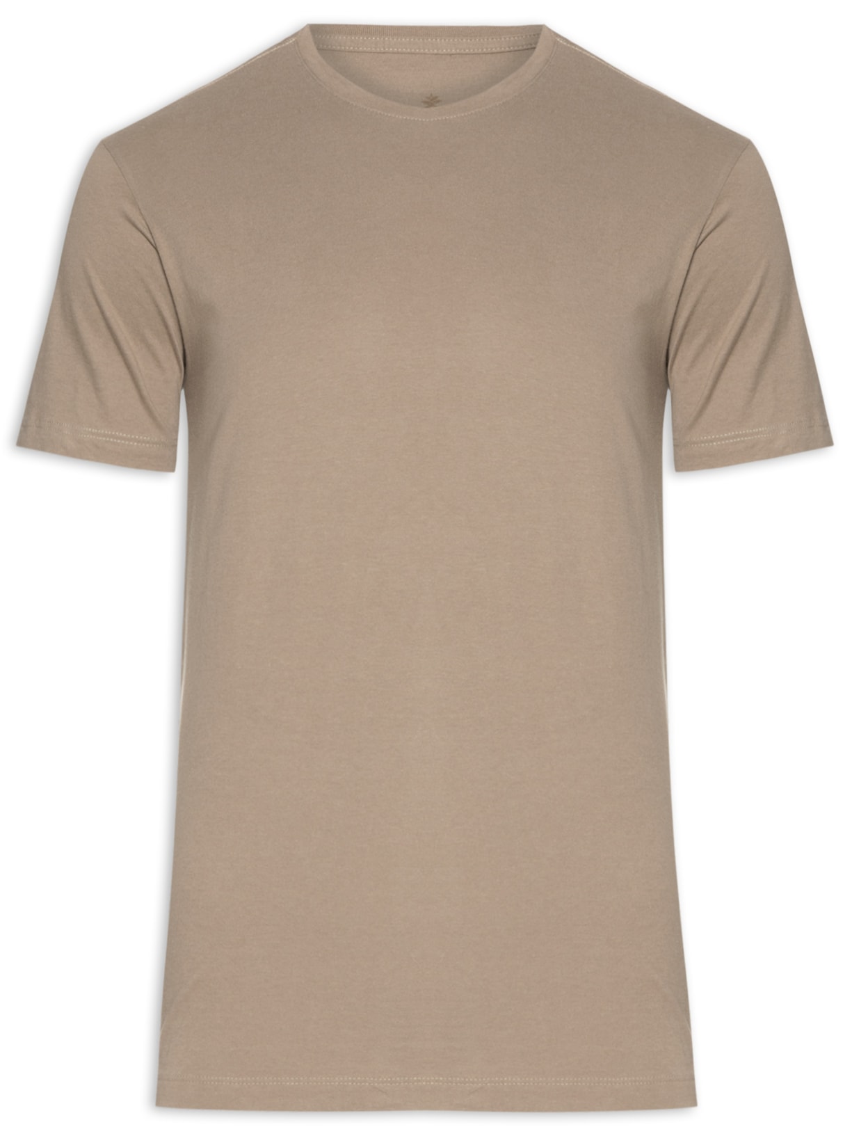 Camiseta Masculina Básica Em Algodão - Bege