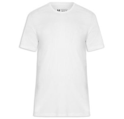 Camiseta Masculina Básica Em Algodão - Branco