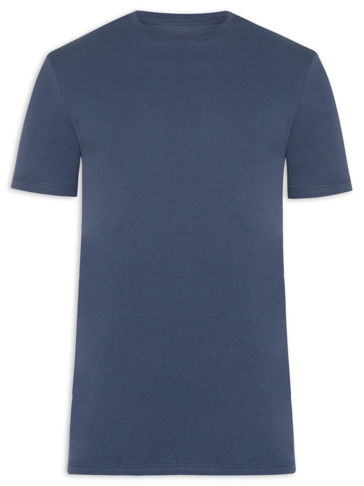 Camiseta Masculina Básica Em Algodão Egípcio Stretch Azul Pineapple