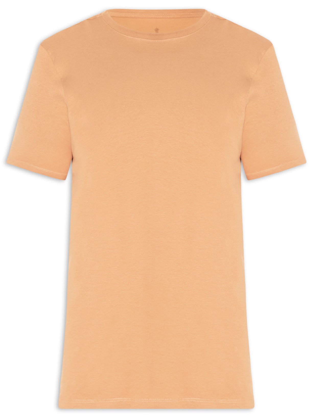 Camiseta Masculina Básica Em Algodão Egípcio Stretch - Bege