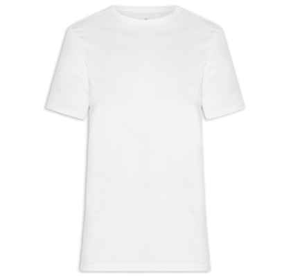 Camiseta Masculina Básica Em Algodão Egípcio Stretch - Branco