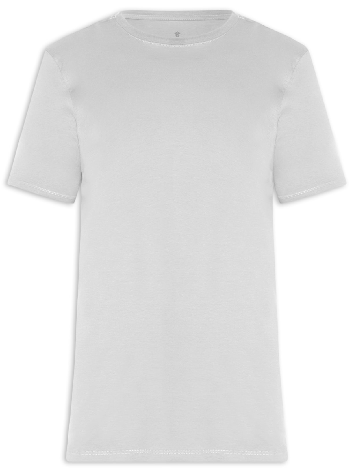 Camiseta Masculina Básica Em Algodão Egípcio Stretch - Cinza