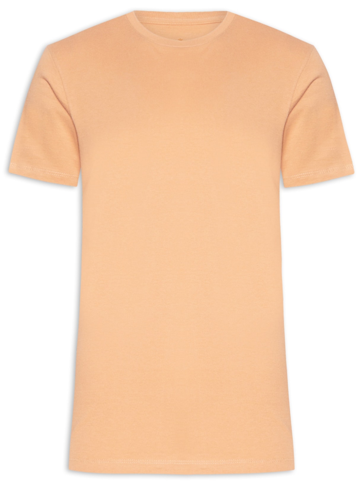 Camiseta Masculina Básica em Algodão - Laranja