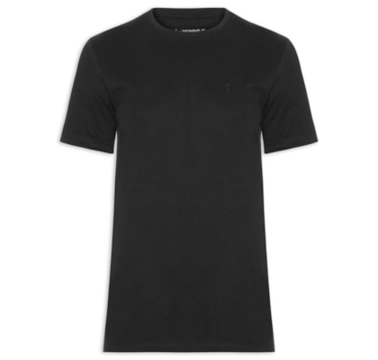 Camiseta Masculina Básica Em Algodão - Preto