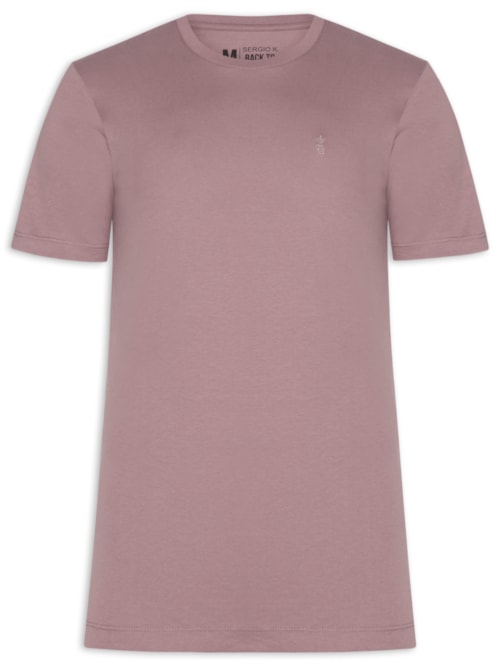 Camiseta Masculina Básica Em Algodão - Roxo