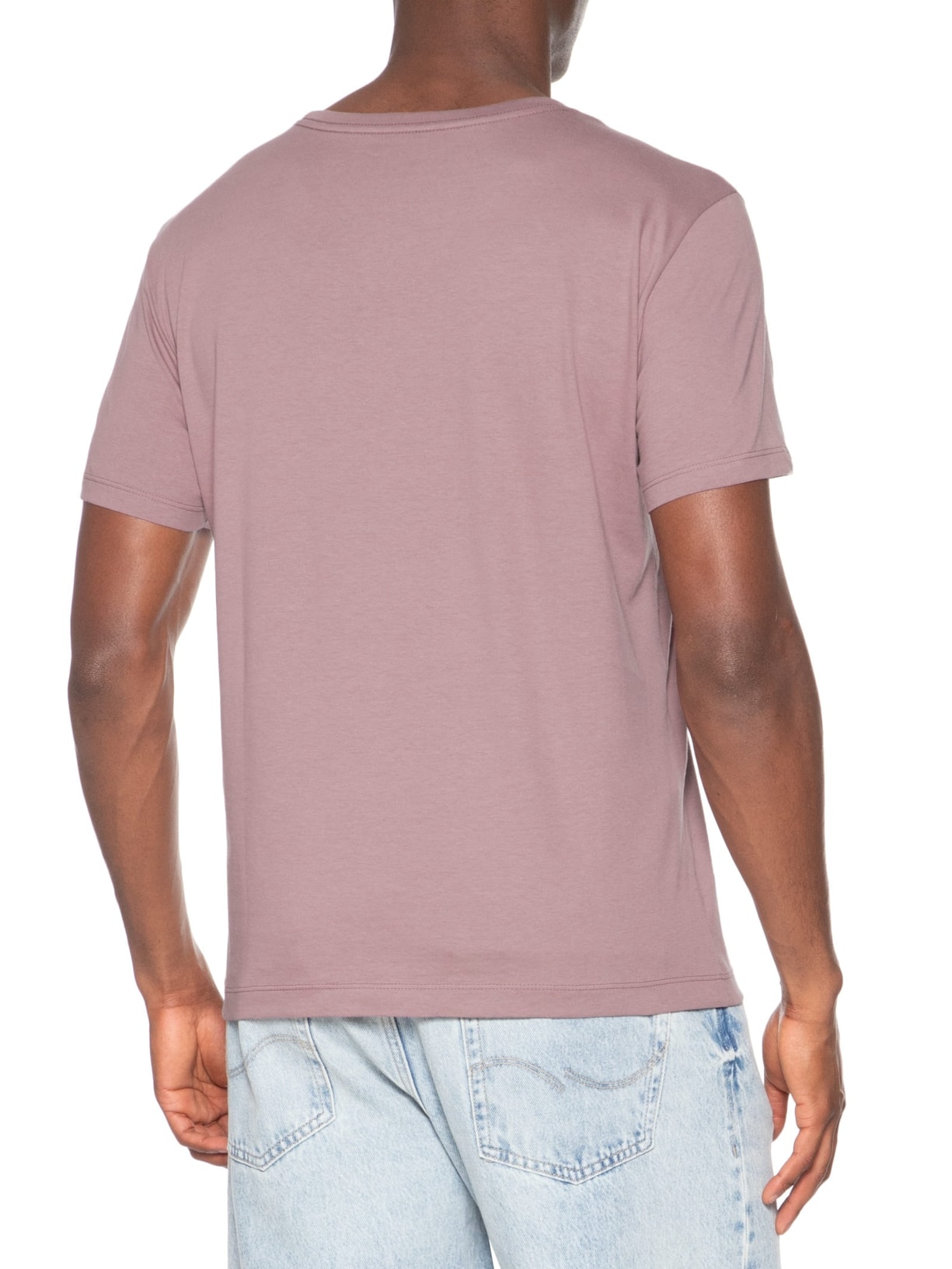 Camiseta Masculina Básica Em Algodão Roxo Sergio K
