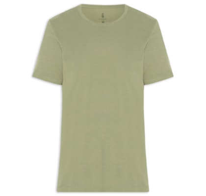 Camiseta Masculina Básica Em Algodão - Verde