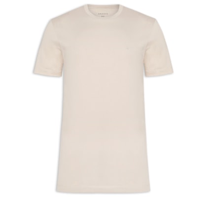 Camiseta Masculina Básica Em Algodão – Bege